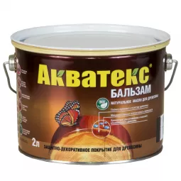 Защитно-декоративное покрытие для древесины тик Акватекс-Бальзам, 2,2 л