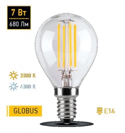 Лампа LED FILAMENT 25Y45GLFT7E14, 3000К WOLTA